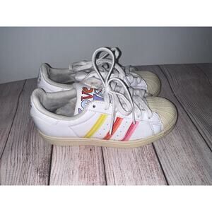 ADIDAS Love Unites Superstar Pride Shoes Sz 4 Women's Kids Sneakers Shoes
